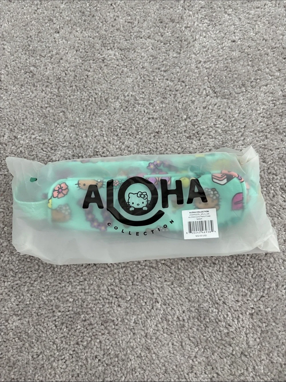ALOHA Collection Hello Kitty Hawaii Exclu. Nylon Pencil Case Aloha Icons Splash
